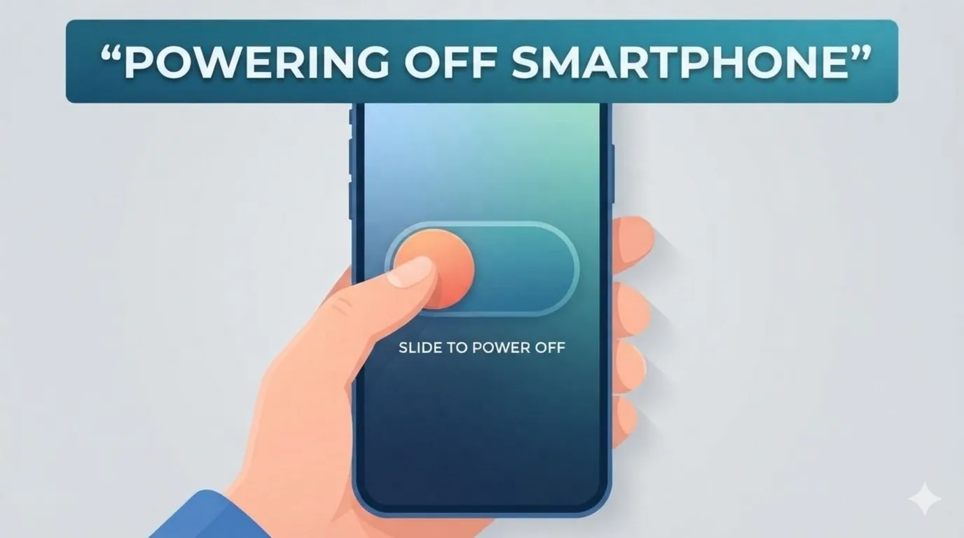 Smartphone wird zur Fehlerbehebung neu gestartet