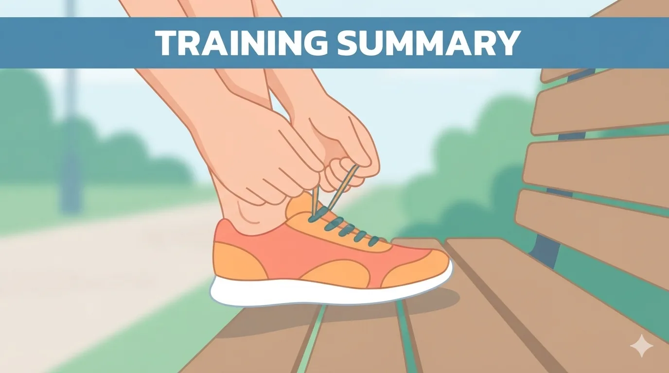 Person schnürt Laufschuhe vor dem Training am frühen Morgen