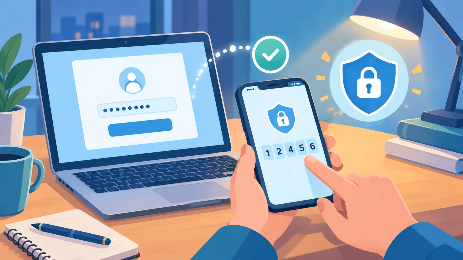 Sicherheitscode wird auf dem Smartphone eingegeben