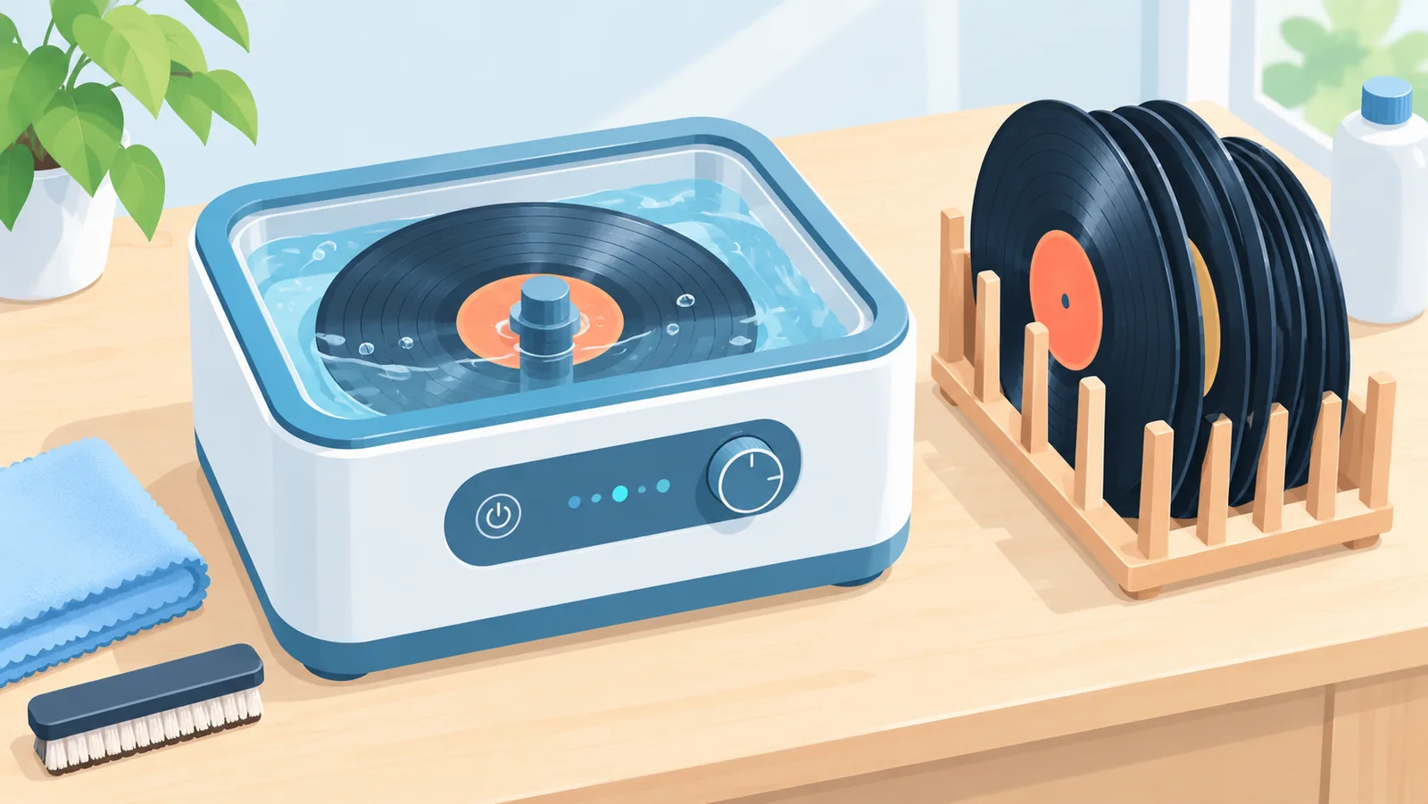 Ultraschallgerät zur Reinigung von Schallplatten