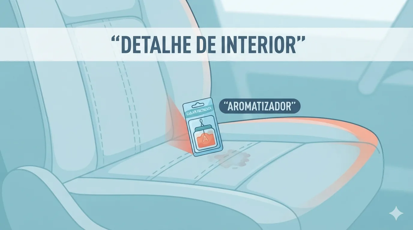 Air freshener placement mistake near leather seat