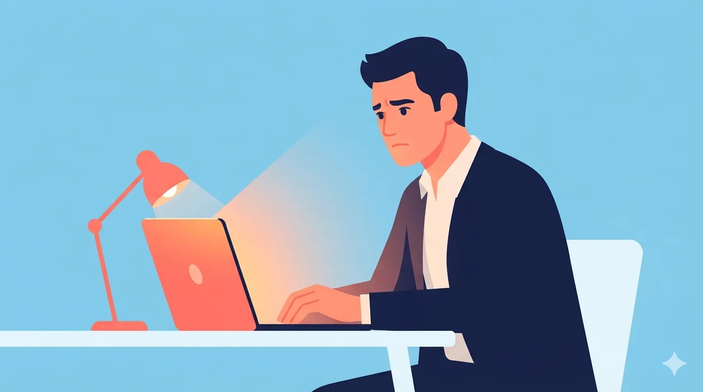 Person reflecting quietly at home about a career decision