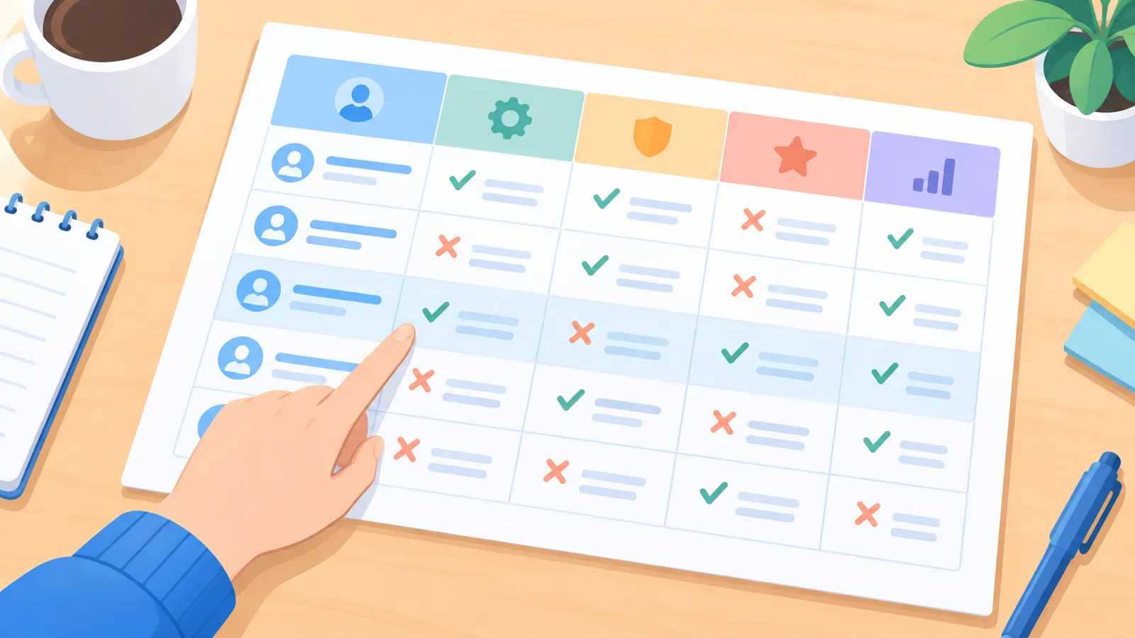 Comparison chart of resume builder features