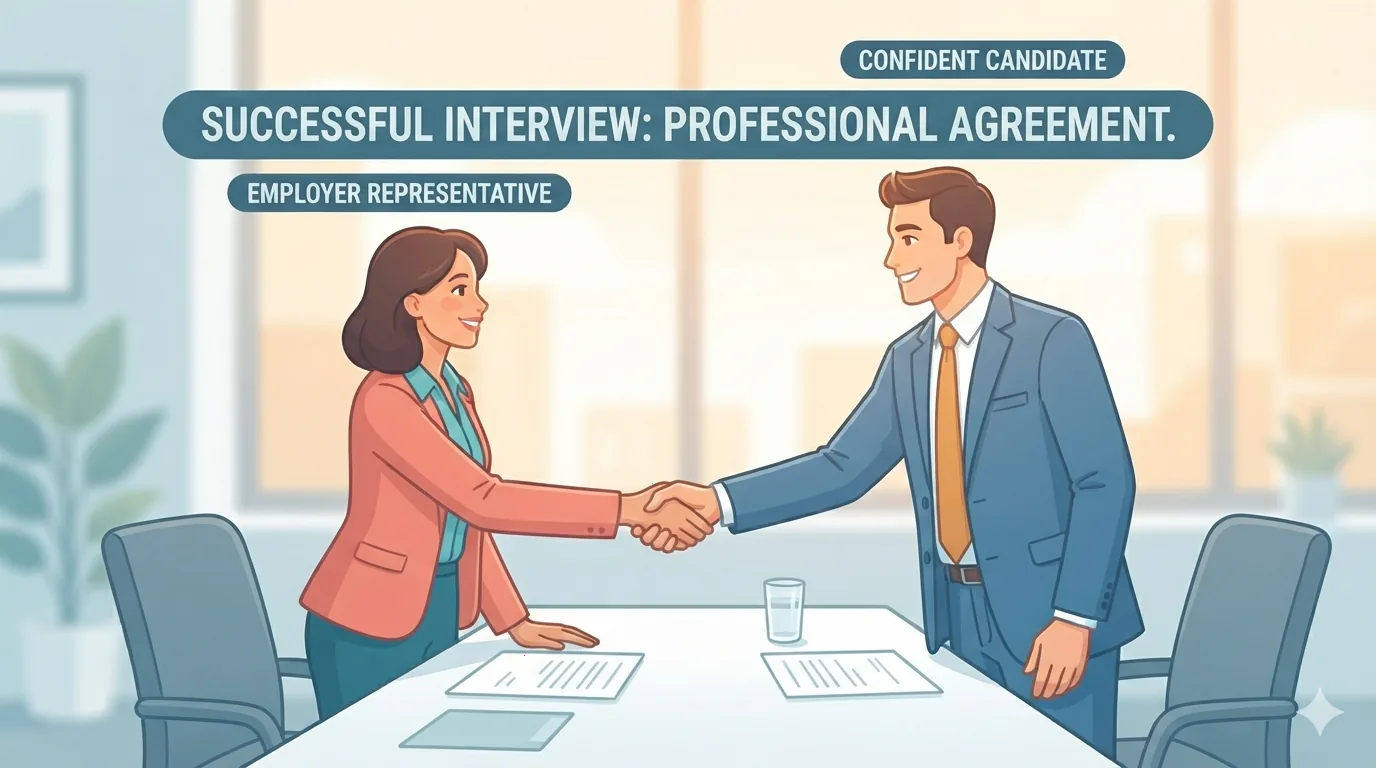 Job seeker succeeding after choosing the right resume builder