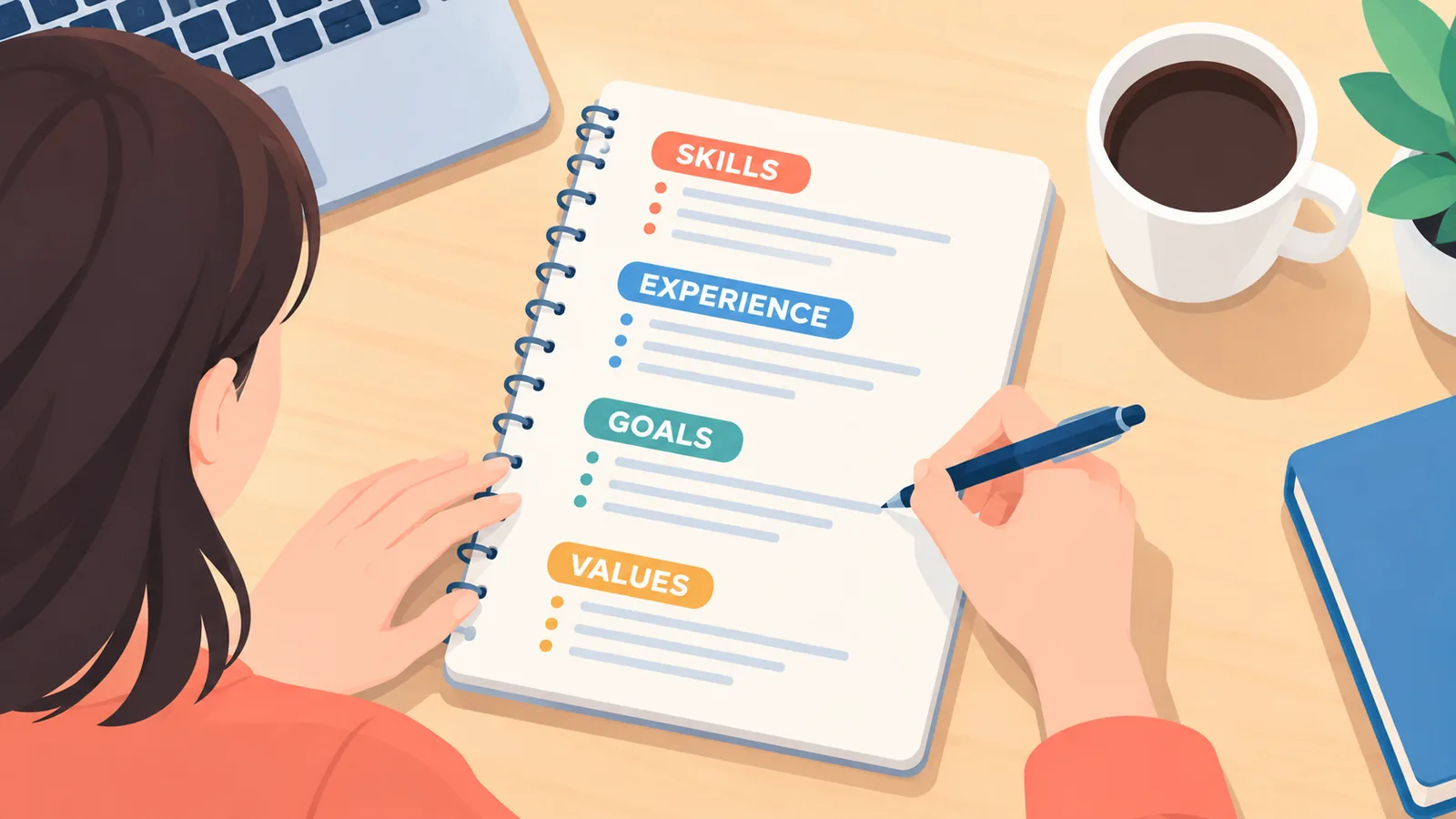 Notes outlining a STAR method interview answer