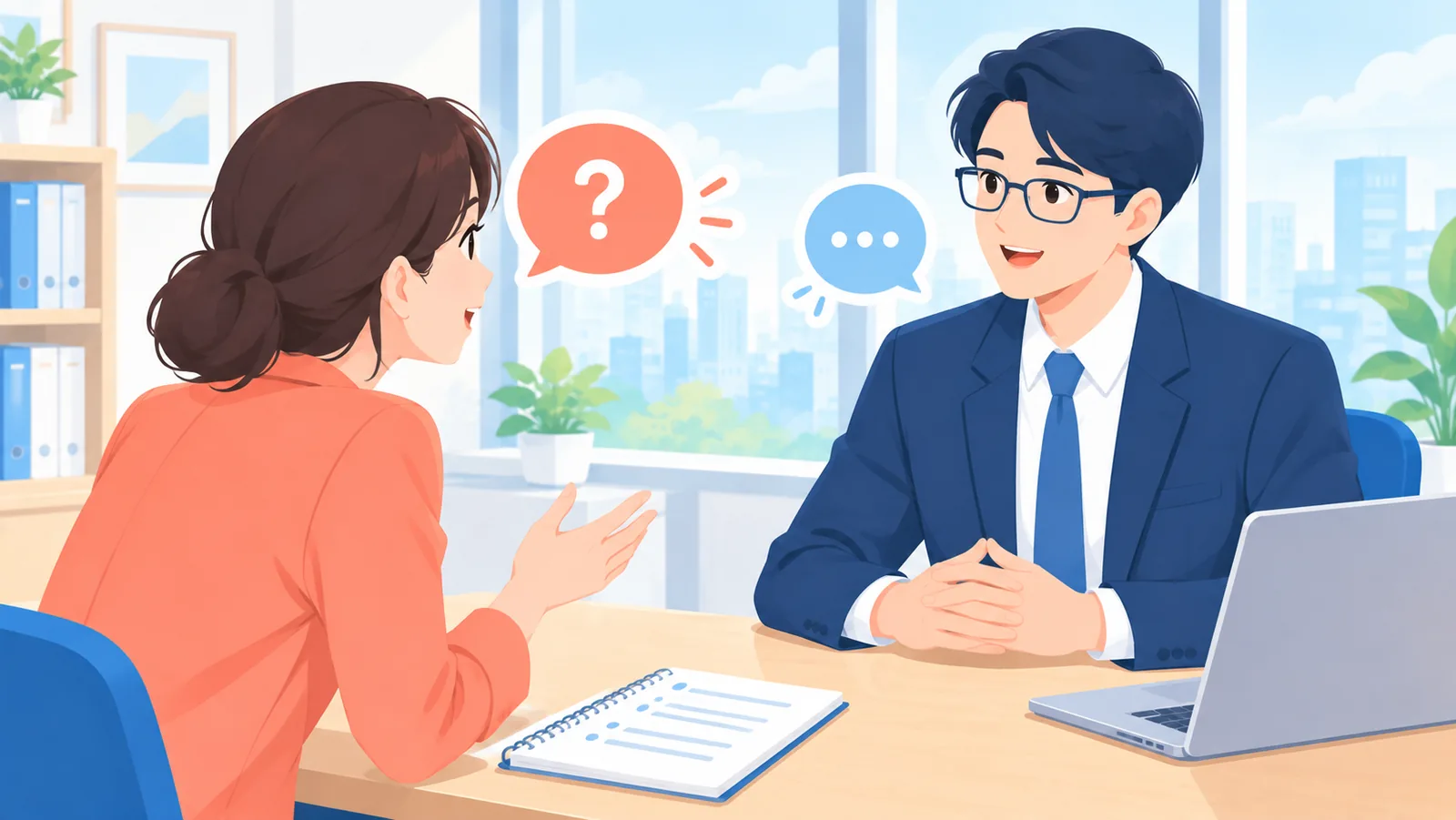 Candidate asking the interviewer a thoughtful question