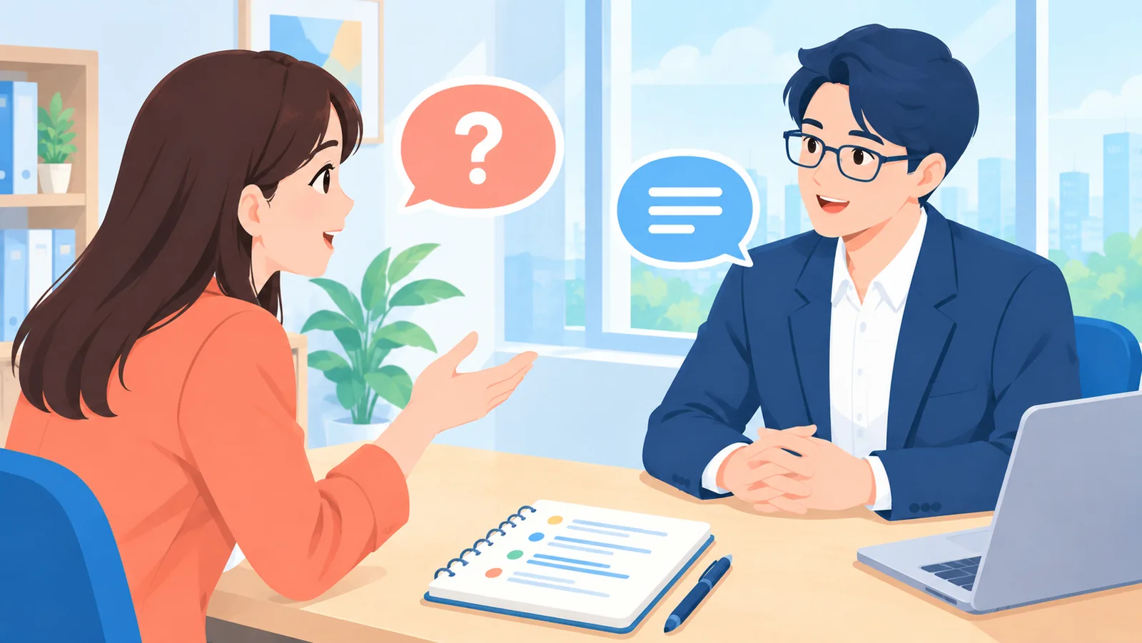 Candidate avoiding a common interview mistake