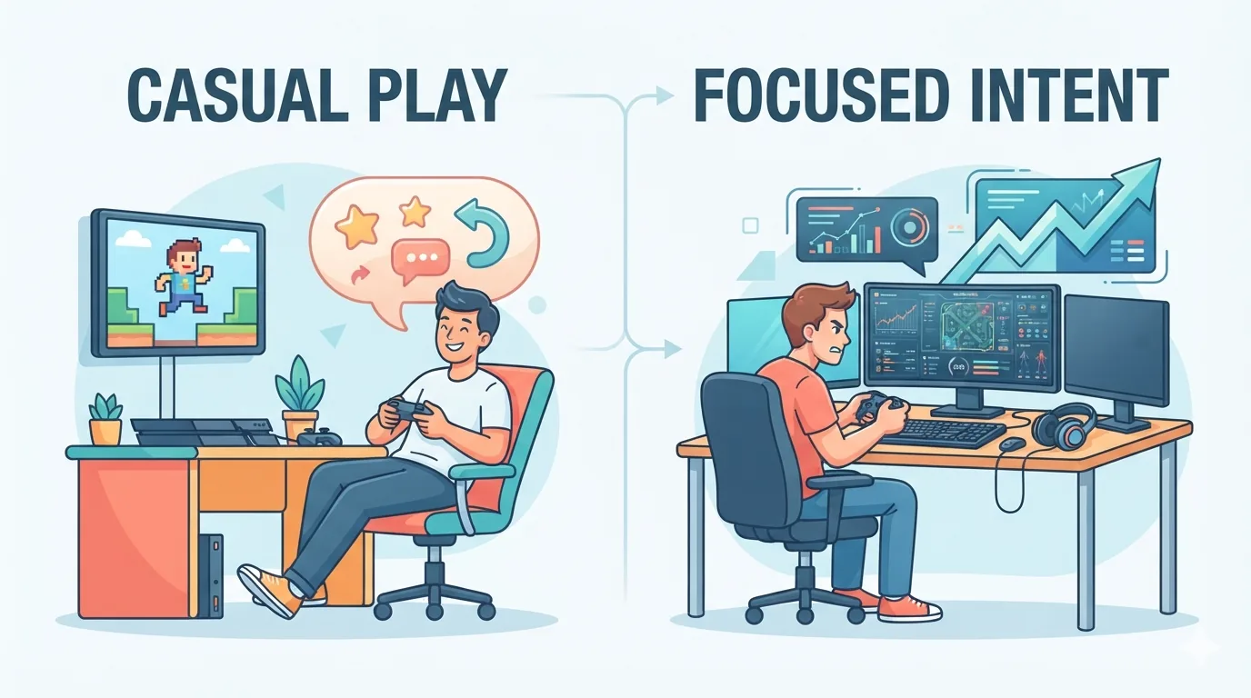 Different types of players enjoying games on Mac devices