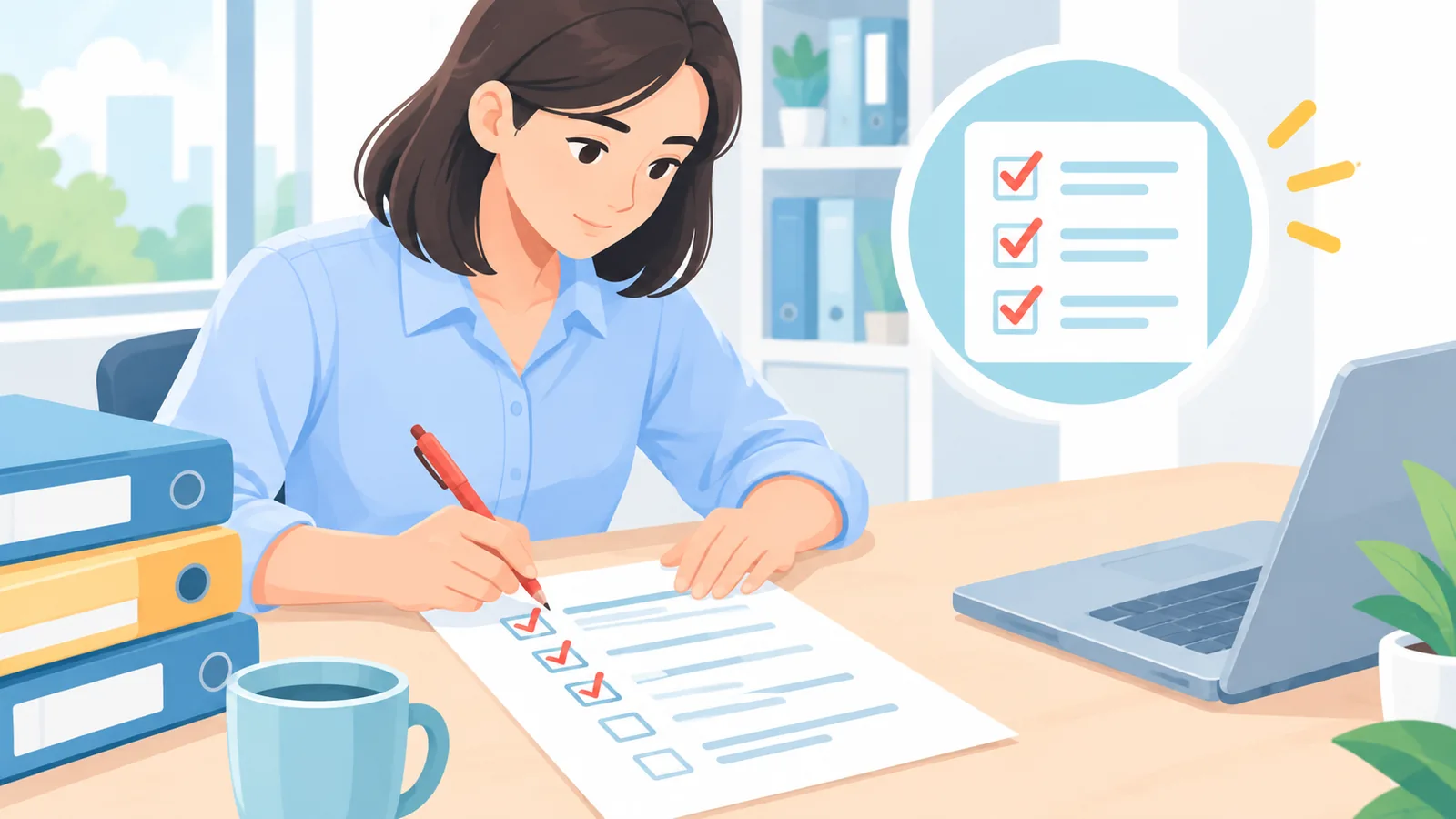 Reviewing a checklist to avoid claim mistakes