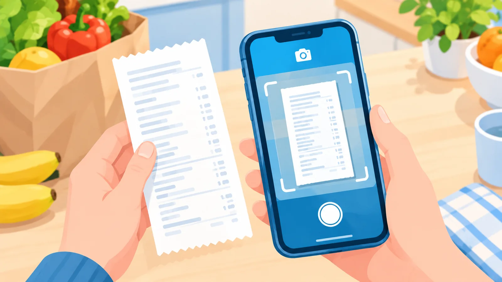 Scanning a grocery receipt for cashback rewards