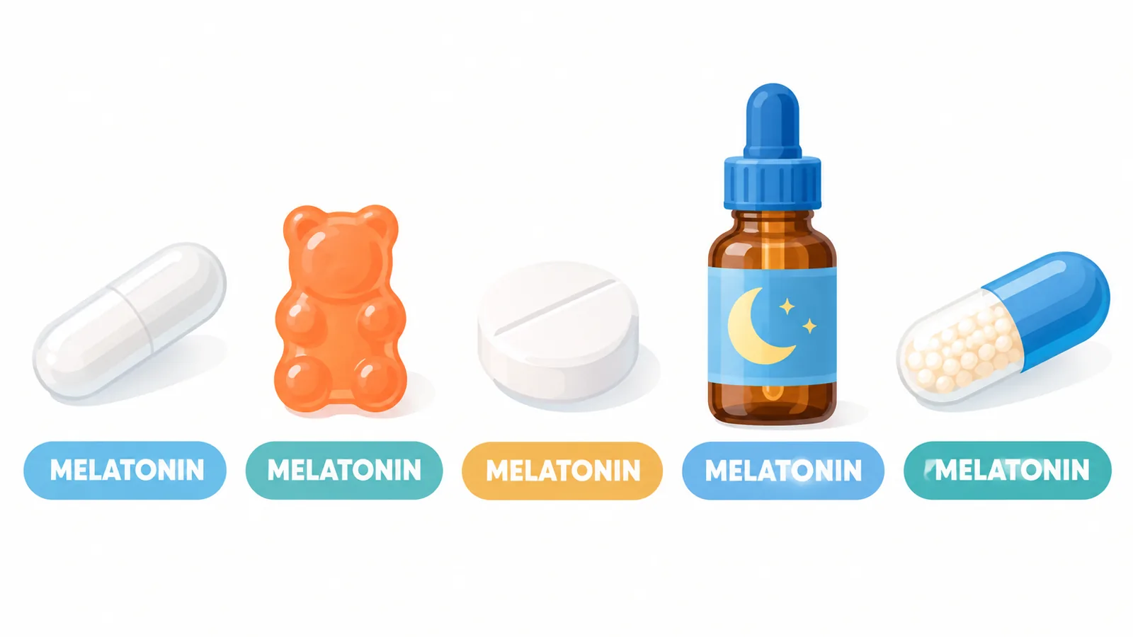 Traveler taking melatonin for jet lag