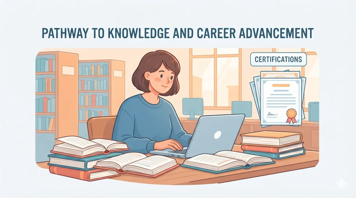 Estudiante adulto preparando una certificación profesional
