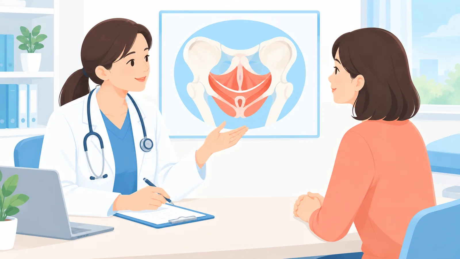 Consulta con un profesional sanitario sobre salud pélvica