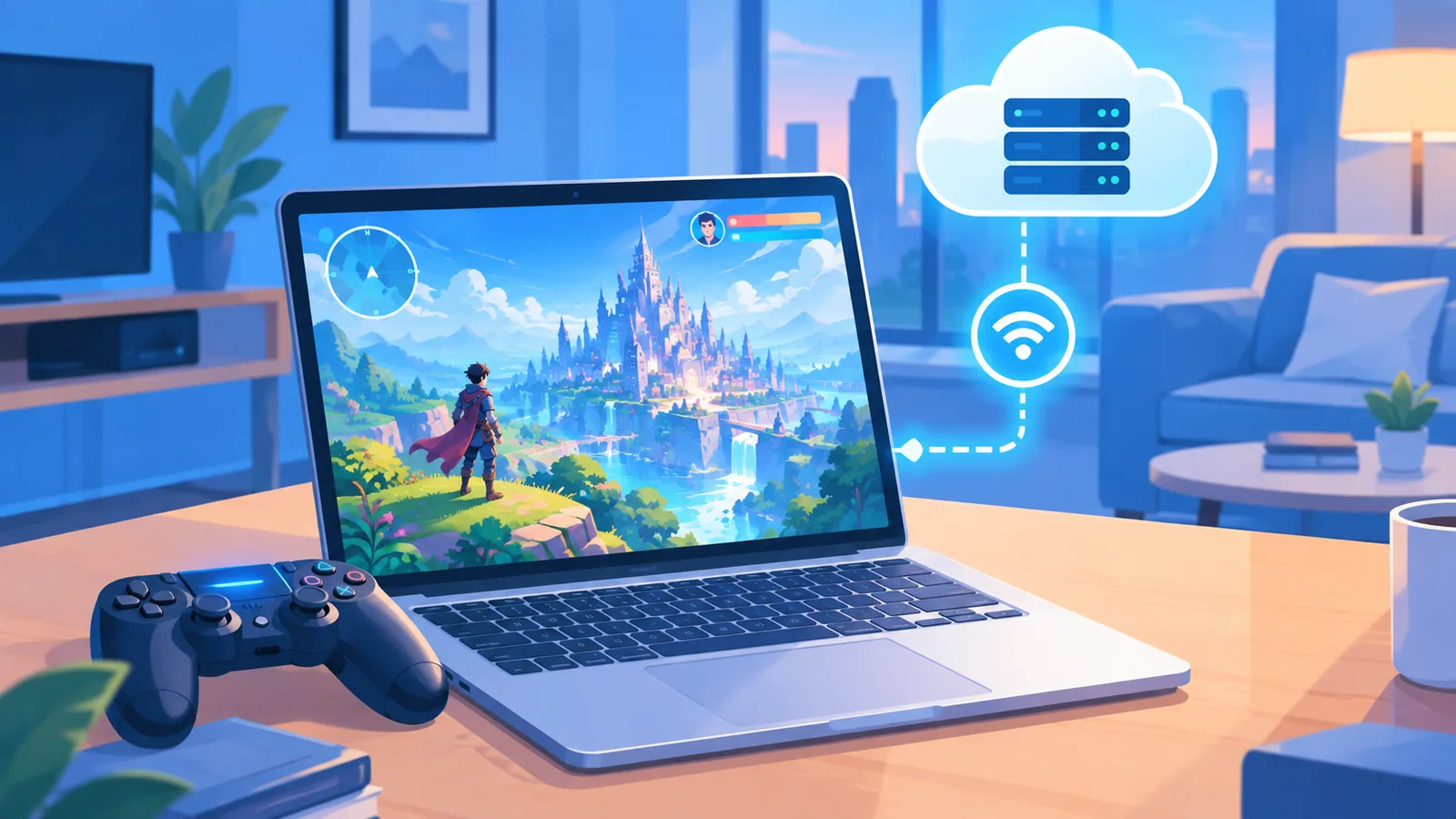Transmitiendo un juego mediante streaming en la nube en un Mac