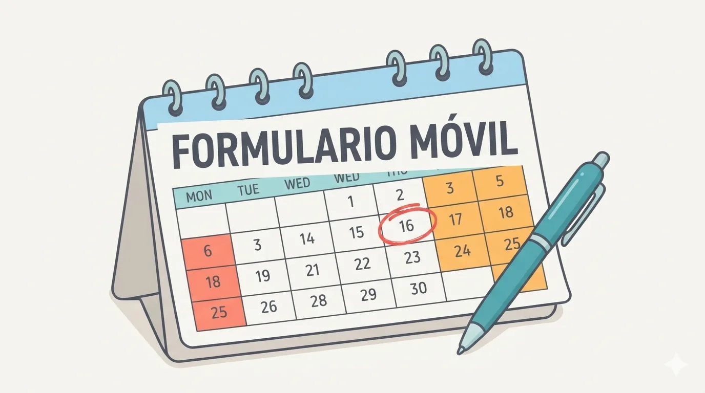 Calendario con fechas marcadas para el seguimiento de un trámite