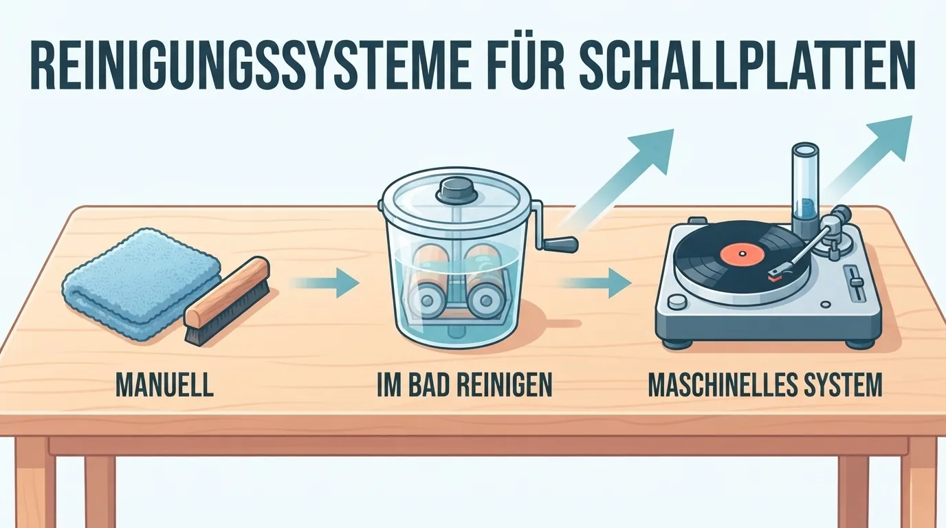 Tres niveles de material de limpieza de vinilo según el presupuesto