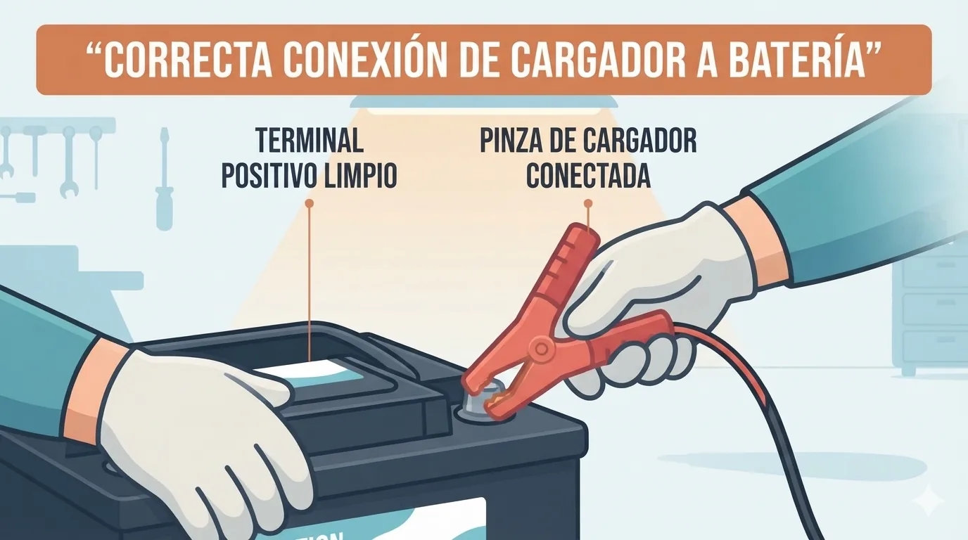 Paglalagay ng multimeter probes sa terminal ng baterya ng sasakyan
