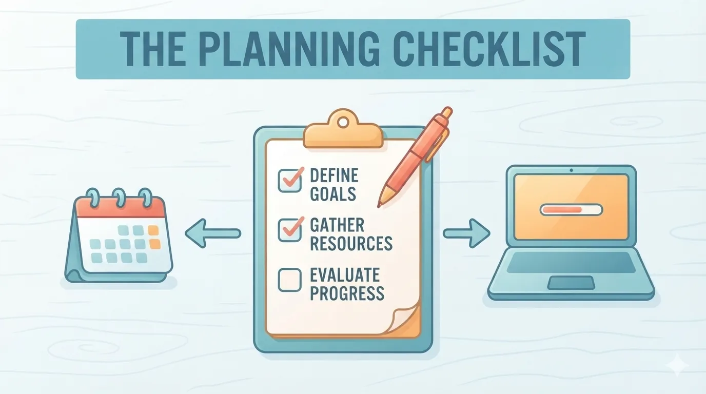 Kamay na sumusuri ng checklist sa papel