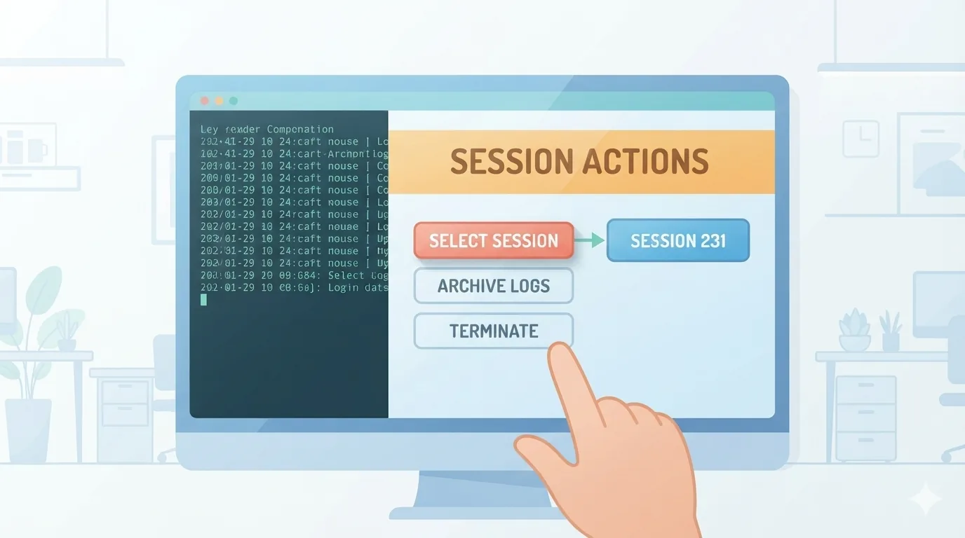 Interactive session picker sa terminal