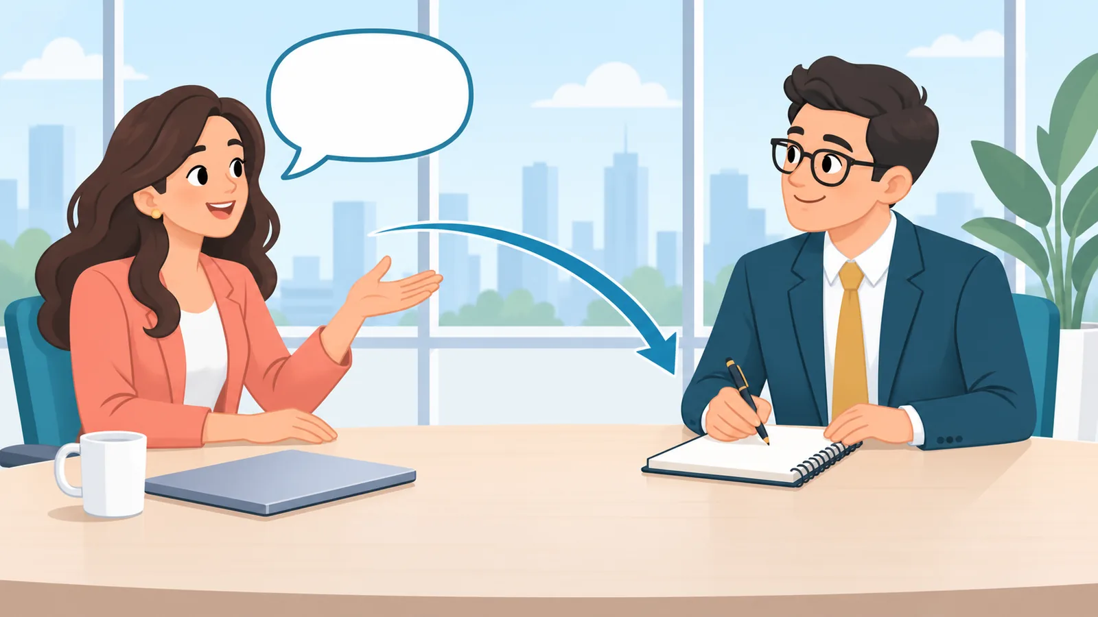 Job applicant na nagtatanong sa interviewer