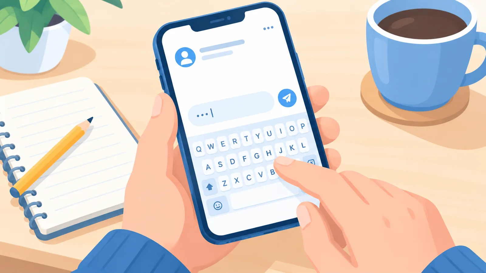 Kamay na nagsusulat ng community note sa smartphone