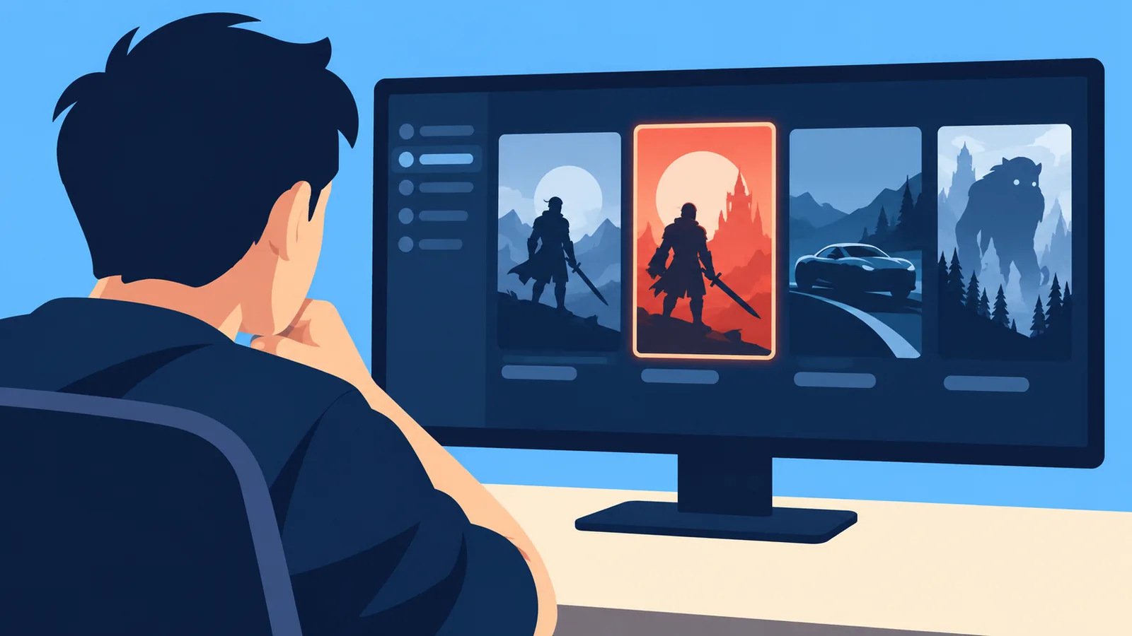 Larawan ng Steam library interface na nagpapakita ng shared na koleksyon ng laro