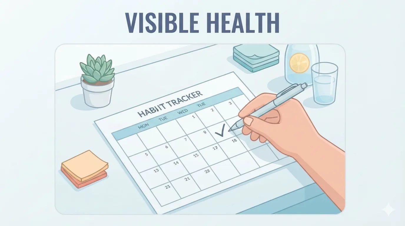 Pagmamarka ng habit tracker sa kalendaryo
