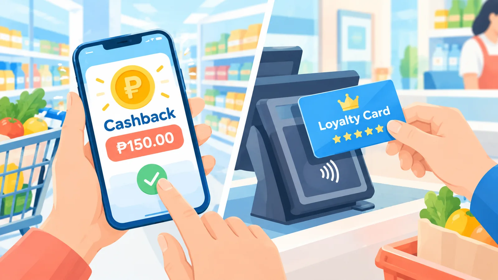 Paghahambing ng cashback app at loyalty card