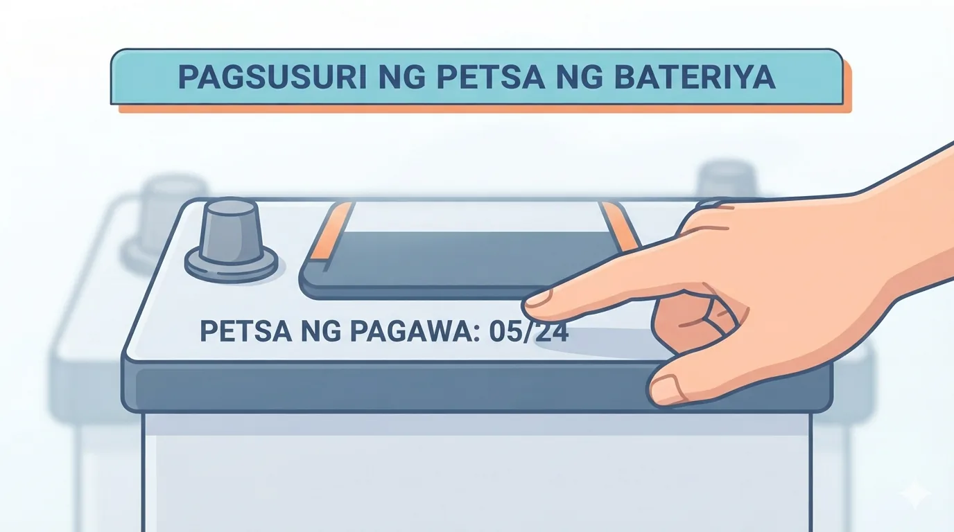 Vérification de la date de fabrication sur une batterie neuve