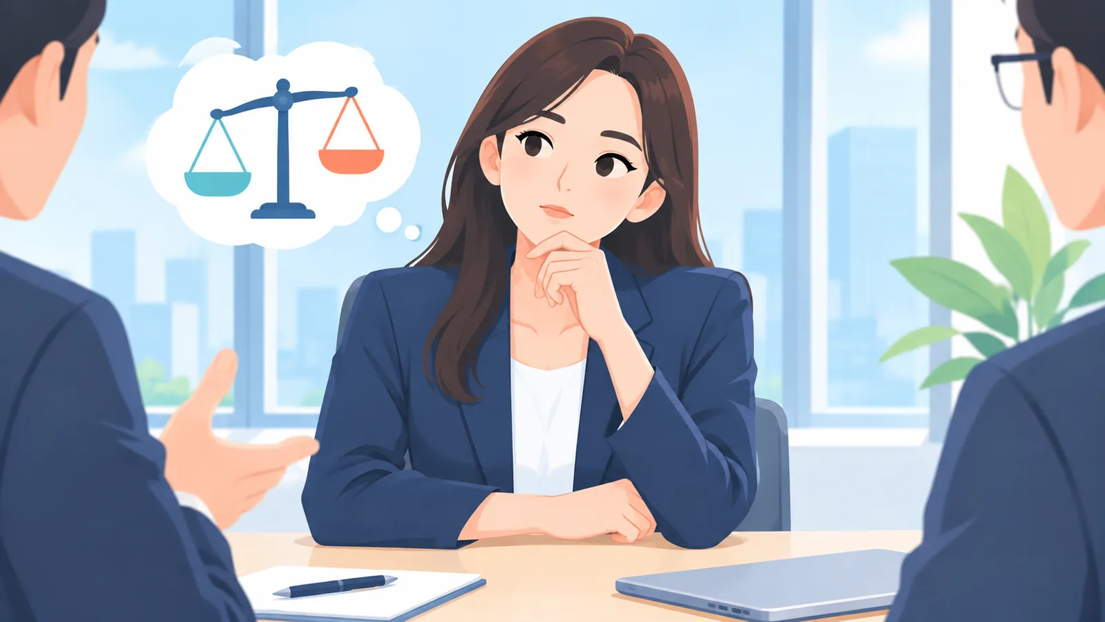 Candidate utilisant le silence stratégique en négociation