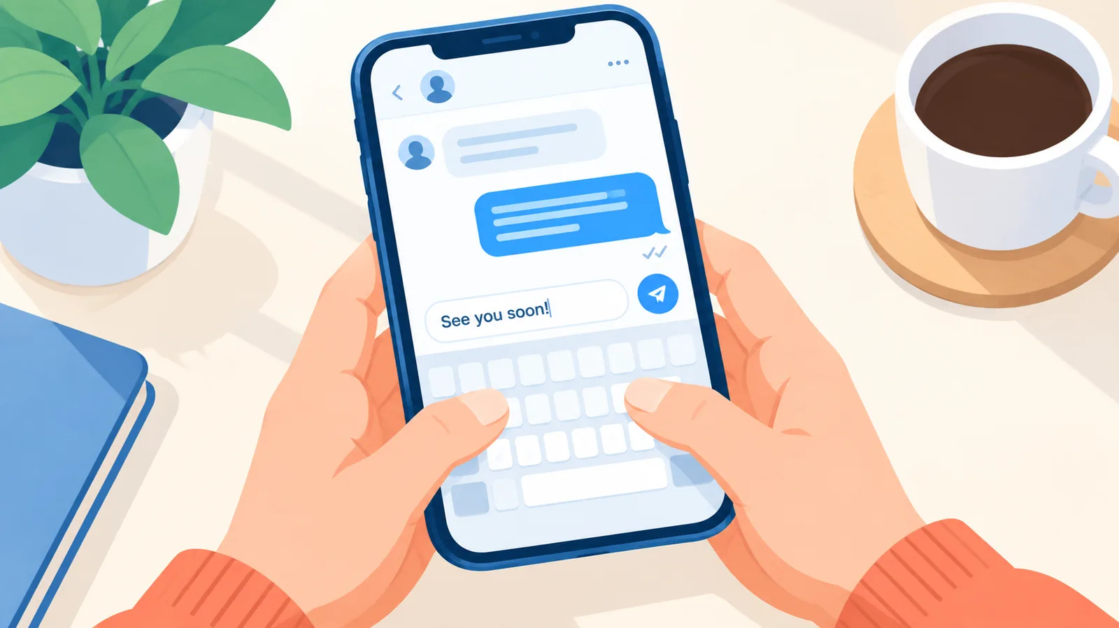 Rédaction d'une note de communauté sur un téléphone