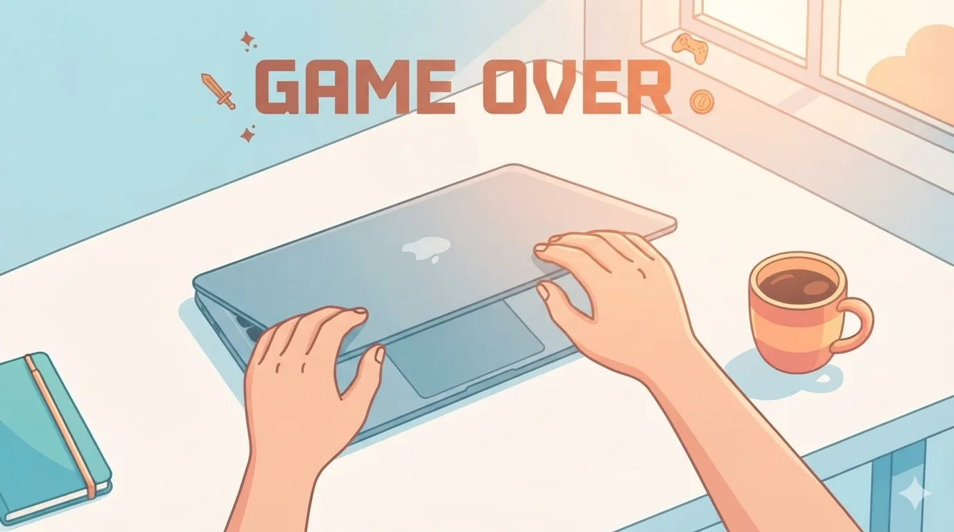 Personne détendue jouant à un jeu occasionnel sur un MacBook
