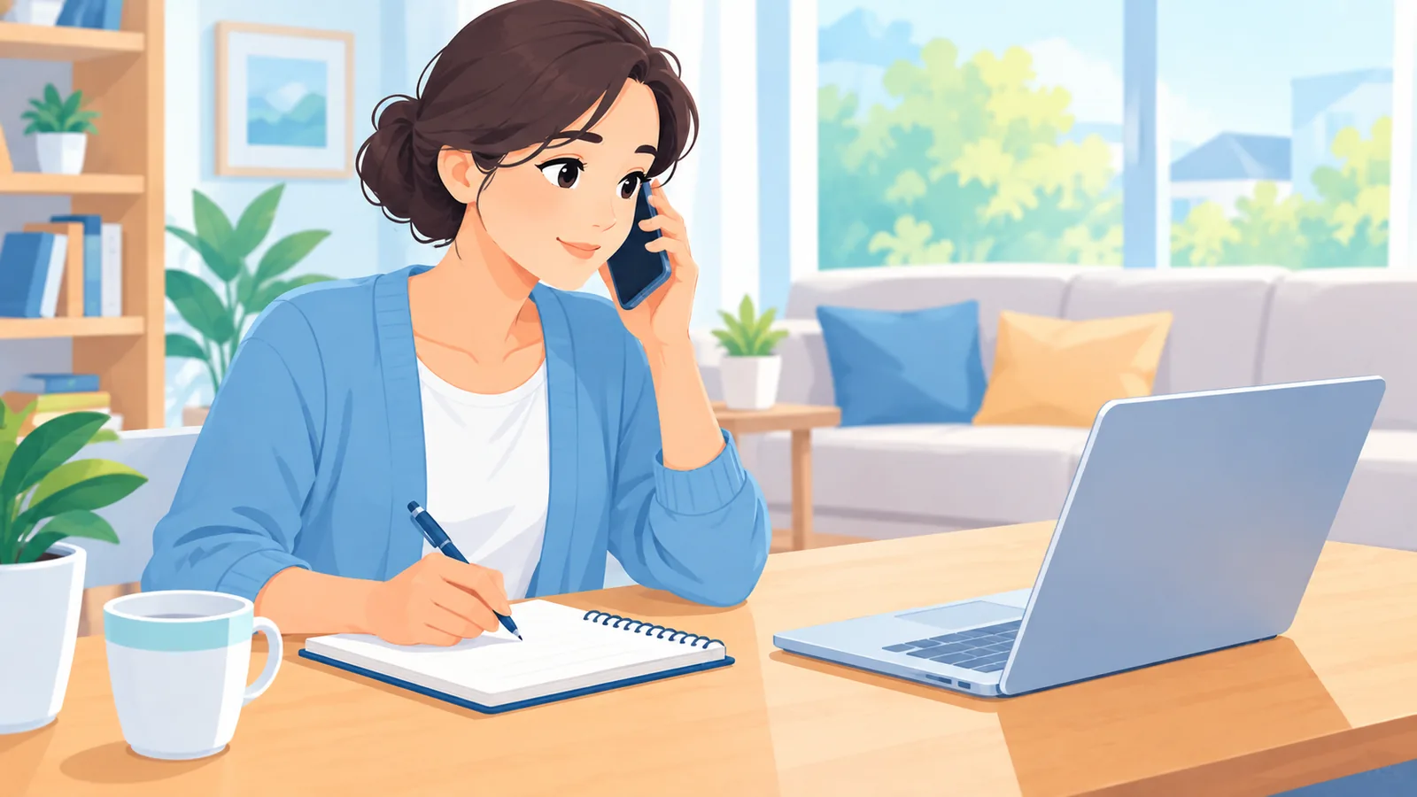 Personne au téléphone avec son assureur