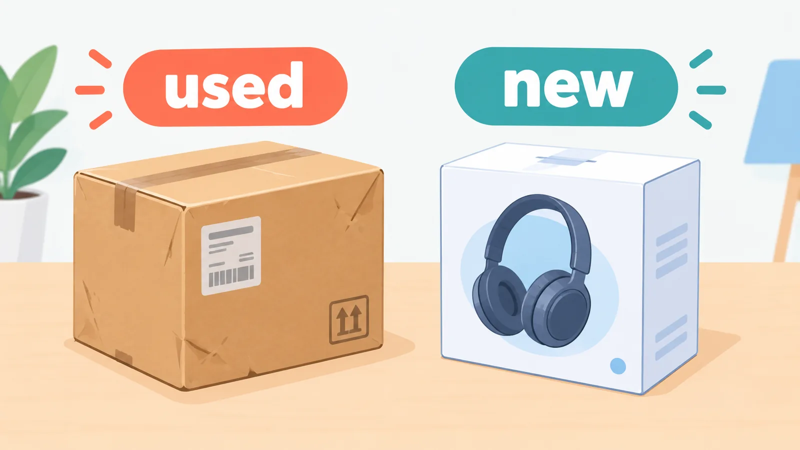 Comparaison entre un produit reconditionné et un produit neuf