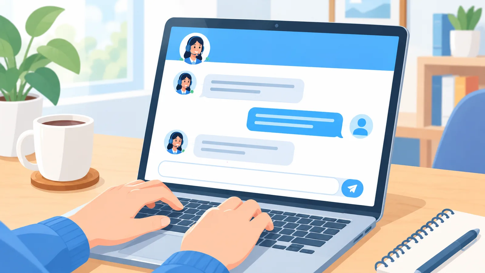 Conversation de chat en ligne pour une demande de remboursement