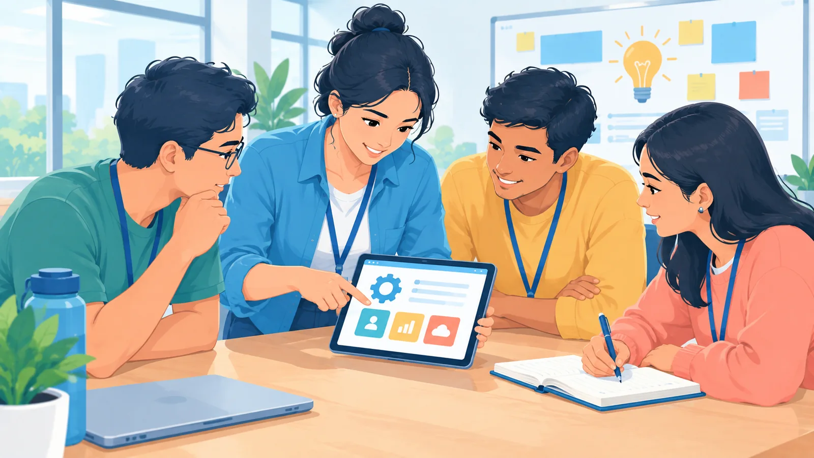 नए प्लेटफ़ॉर्म के लिए टीम प्रशिक्षण सत्र