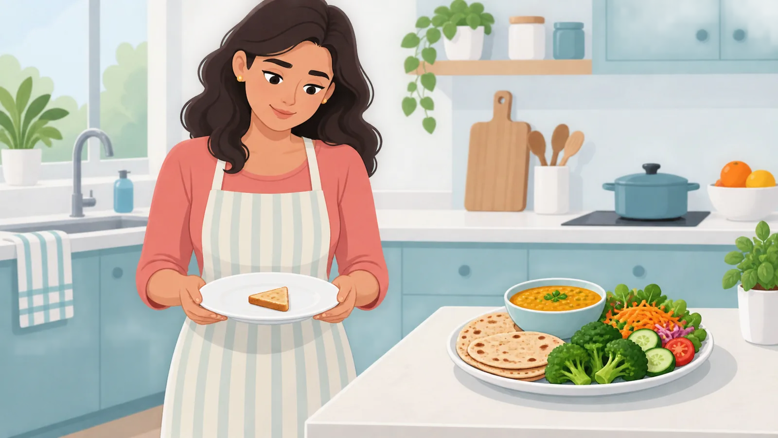 भूखे रहने की गलती और संतुलित भोजन