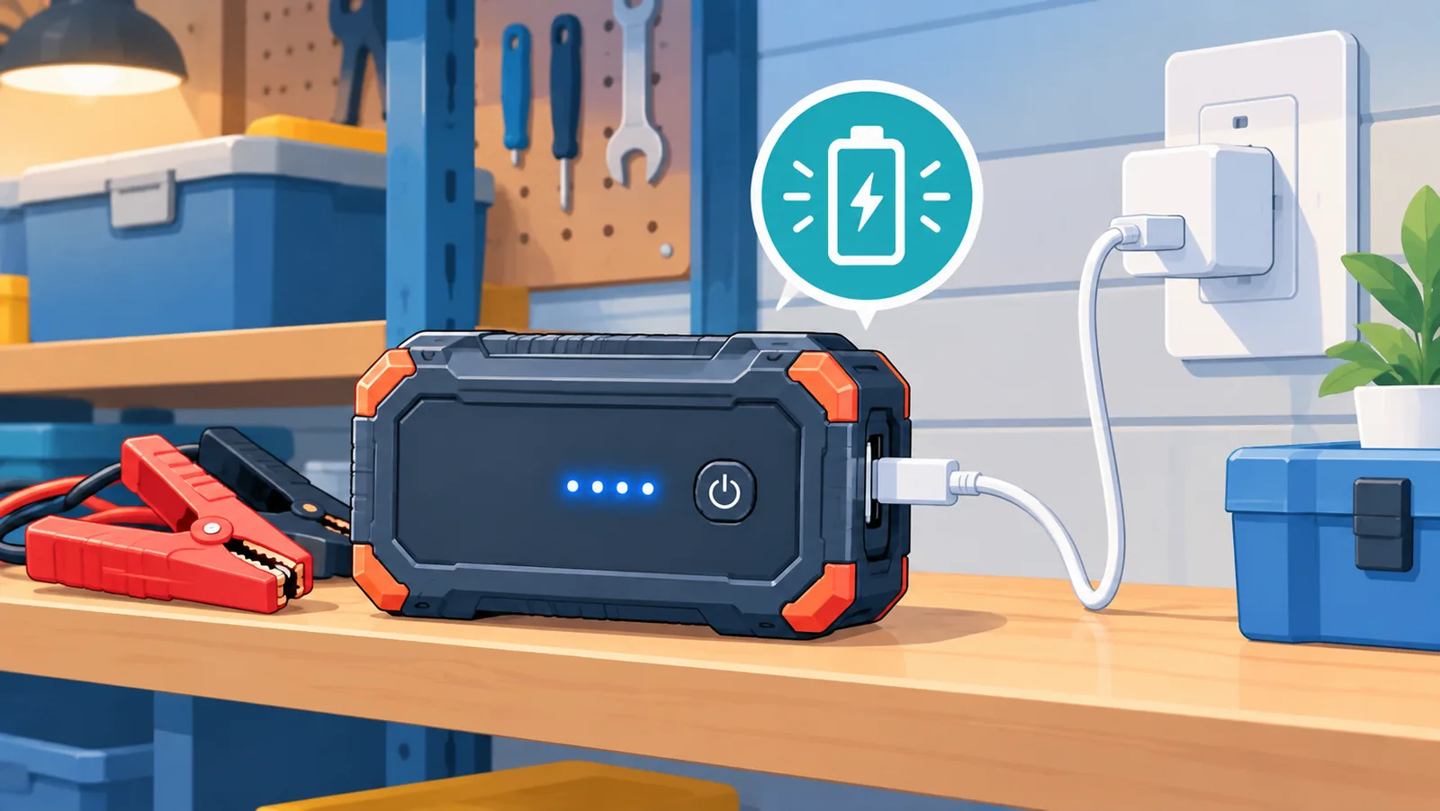 Merawat dan mengisi daya jump starter secara rutin