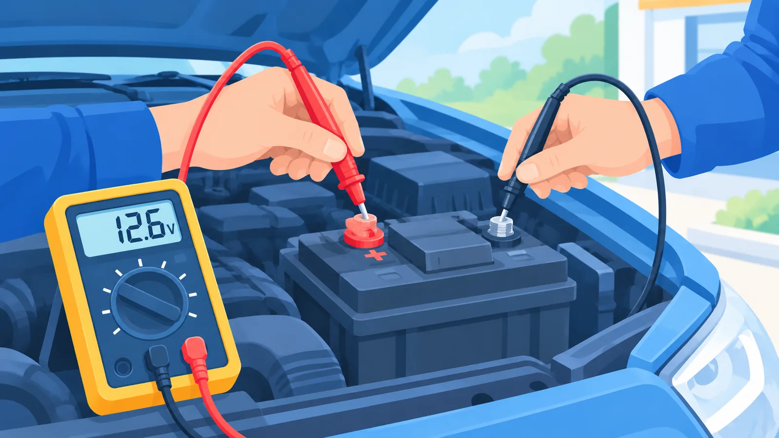 Menguji aki mobil saat mesin menyala