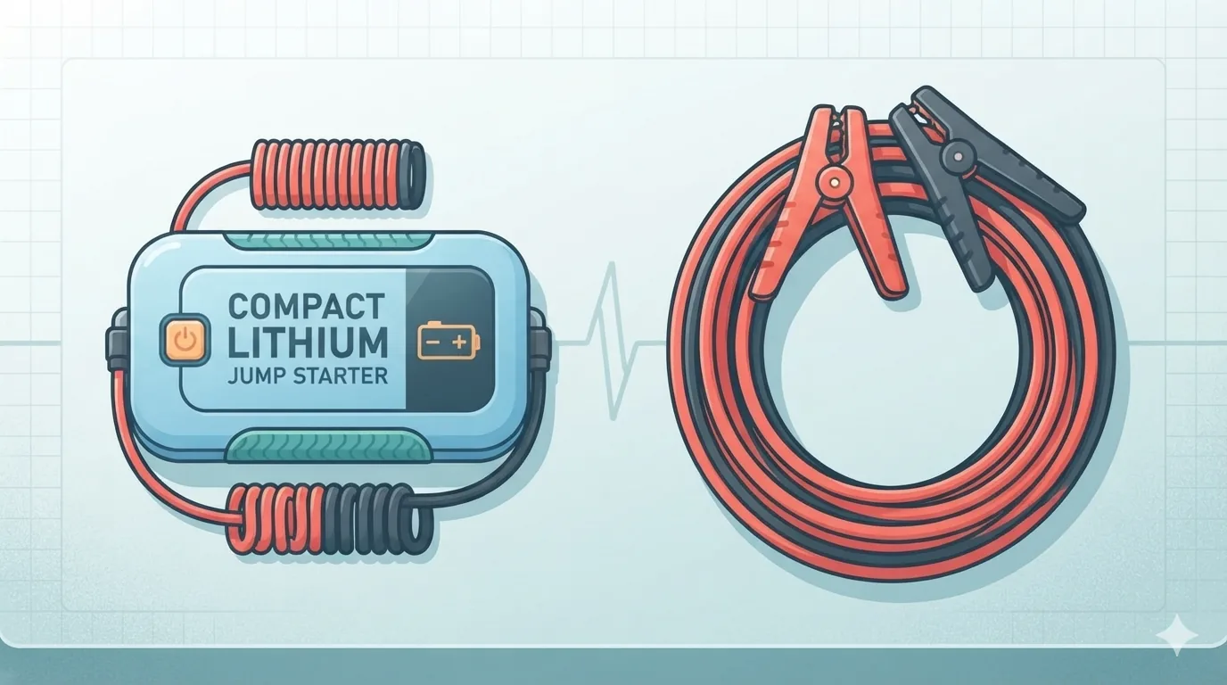 Perbandingan jump starter portabel dan kabel jumper konvensional