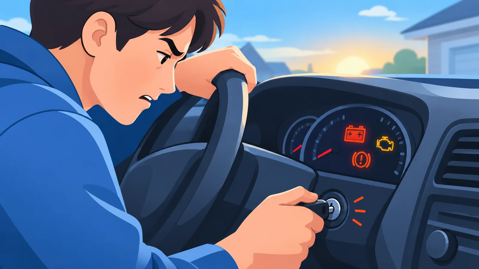 Mobil tidak bisa distarter karena aki soak