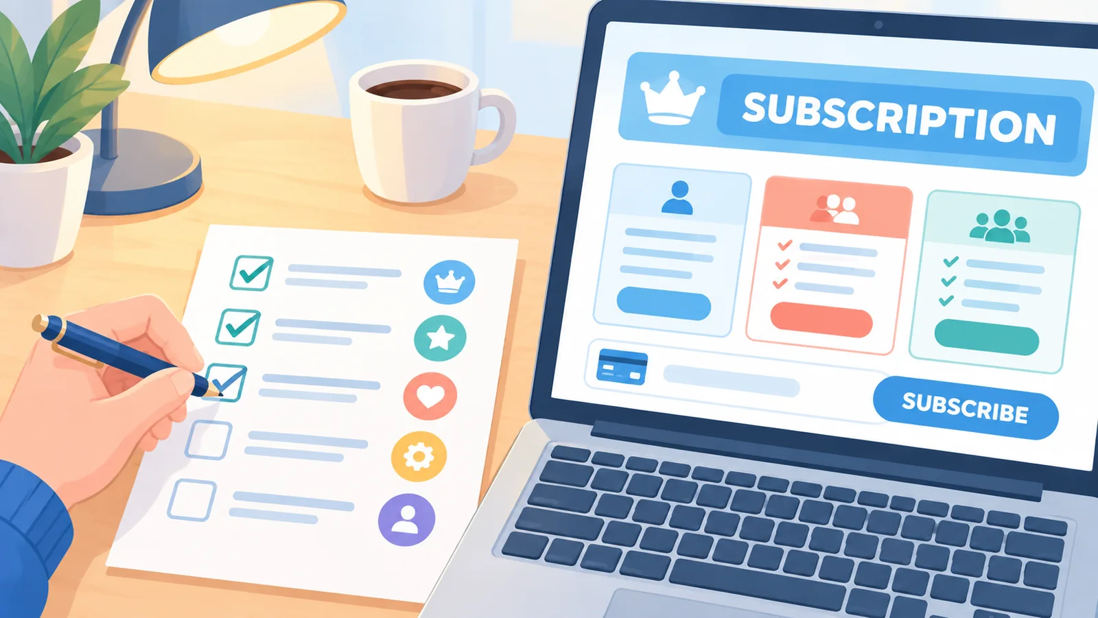 Mencentang checklist sebelum berlangganan resume builder