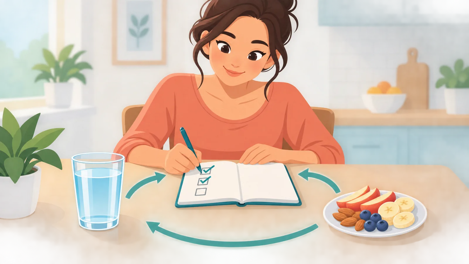 Mencatat checklist harian diet aman saat menyusui
