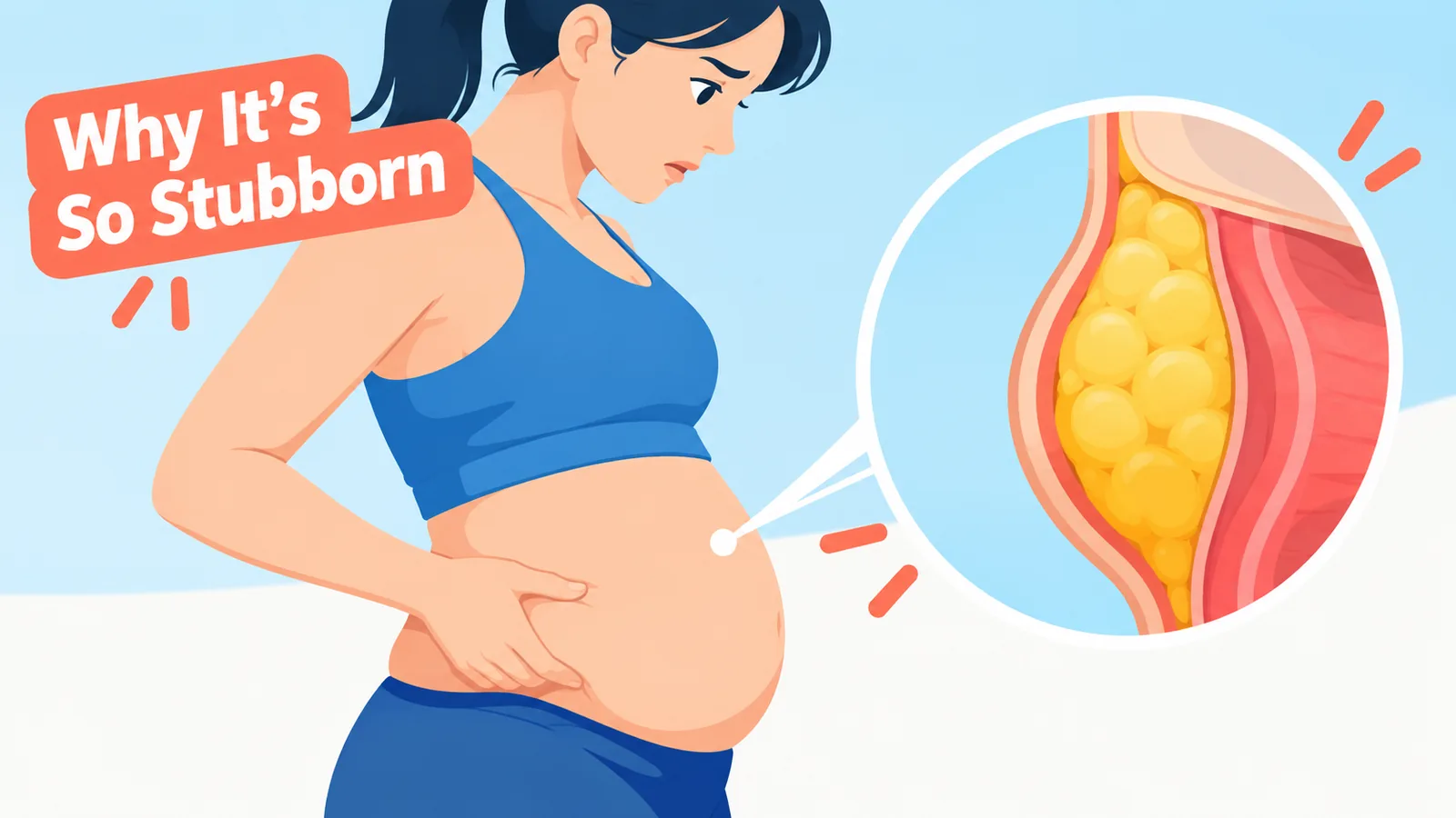 Ilustrasi penyebab lemak perut sulit hilang