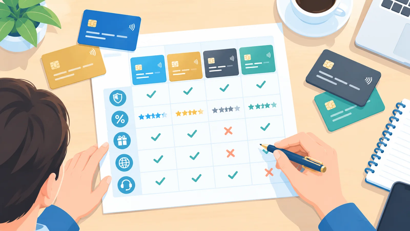 Tabel perbandingan kartu kredit premium berdasarkan segmen