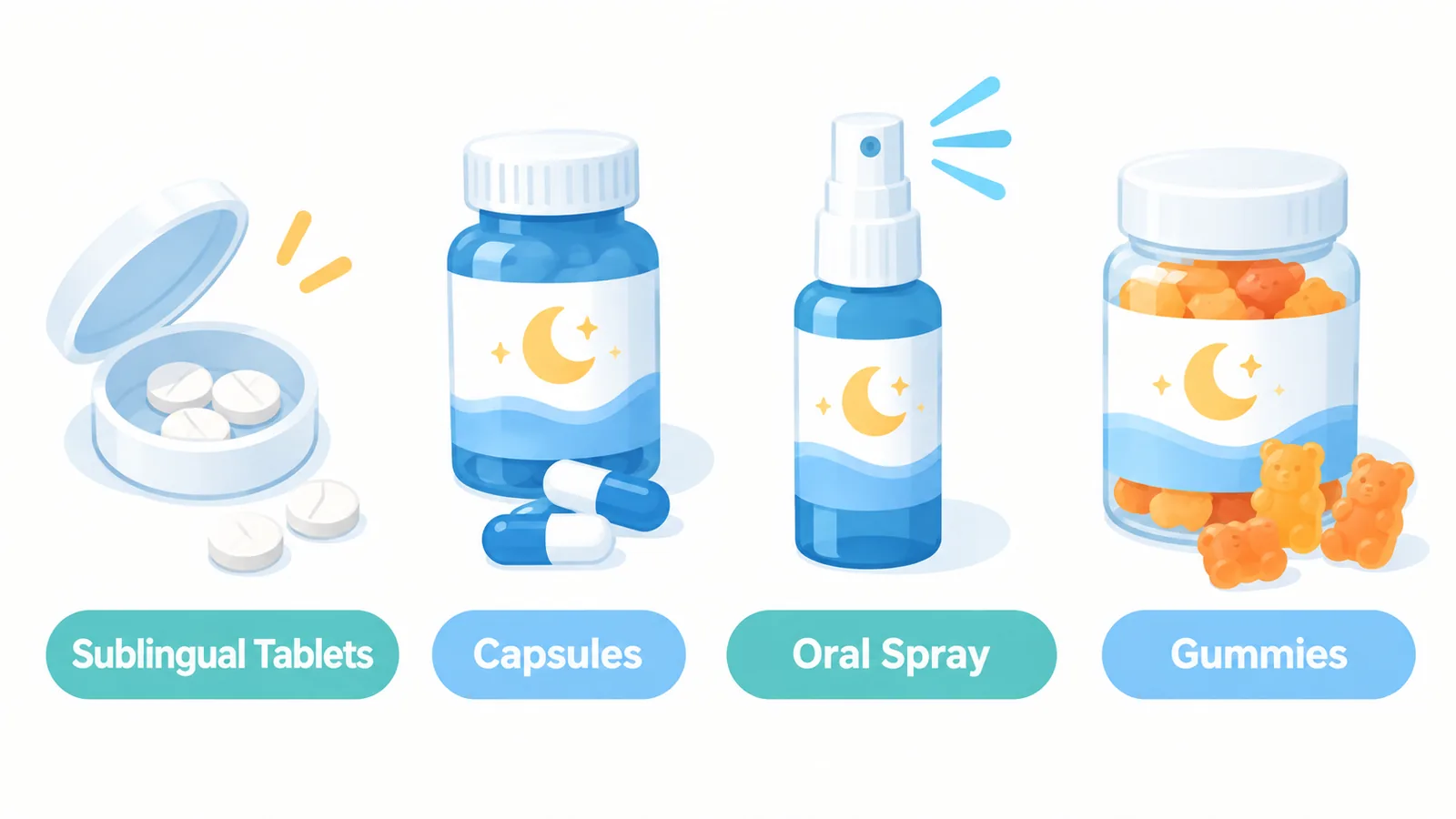 Perbandingan berbagai bentuk sediaan melatonin