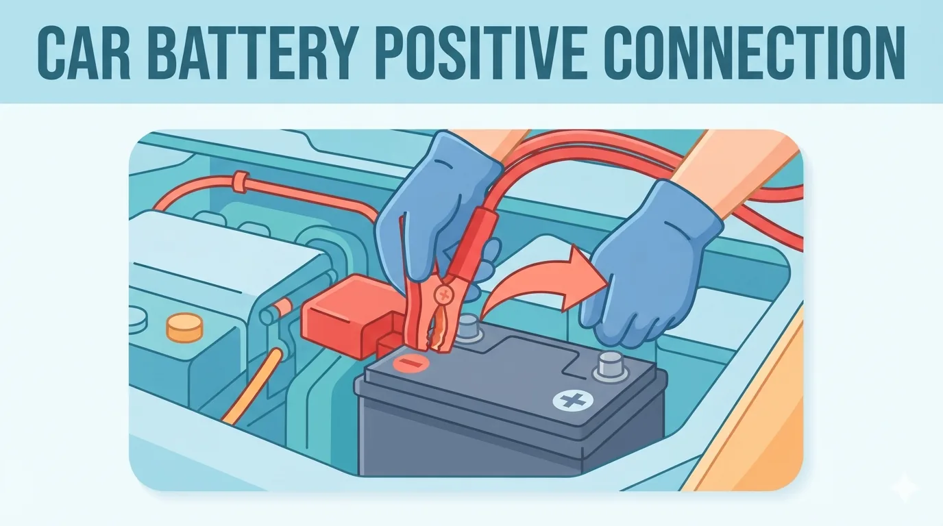 Collegamento del morsetto positivo alla batteria