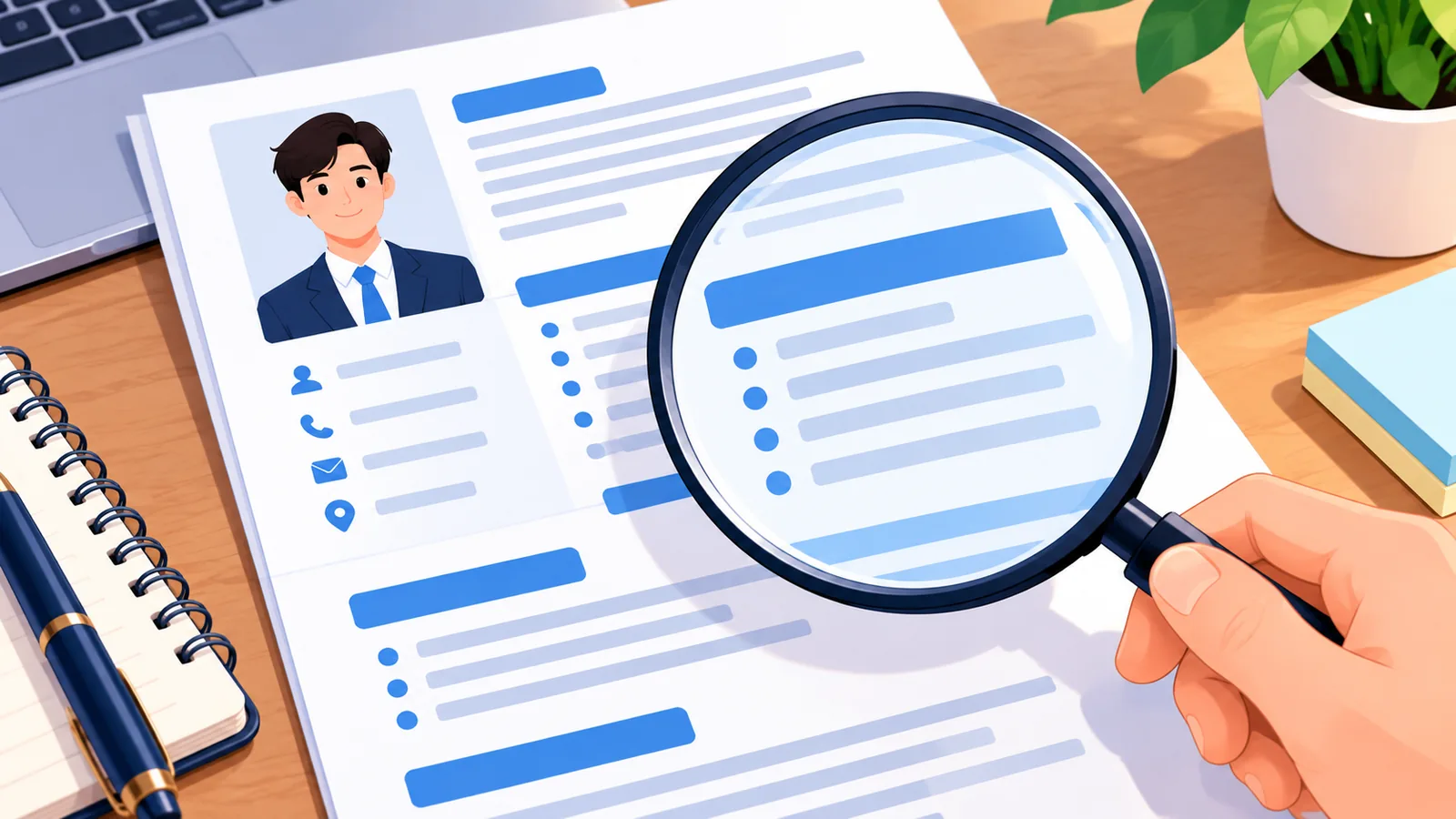 Analisi ravvicinata della struttura di un modello di CV compatibile ATS