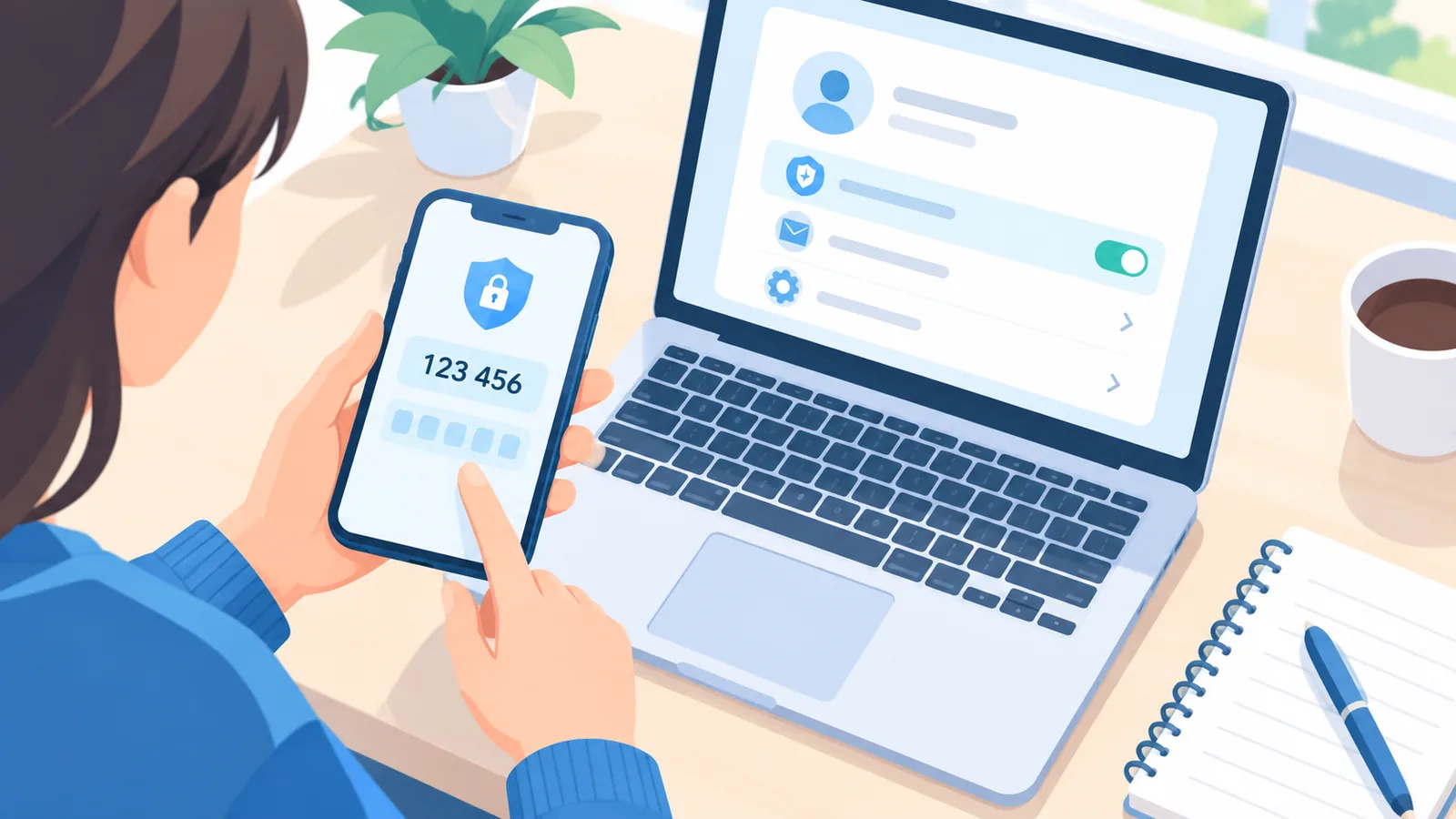 Persona che verifica il numero di telefono per l'idoneità al programma
