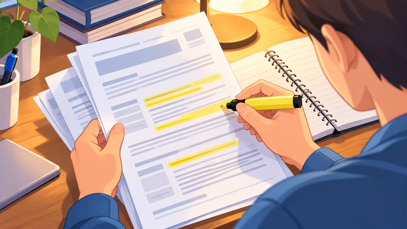 Lettura e evidenziazione di un bando di concorso stampato